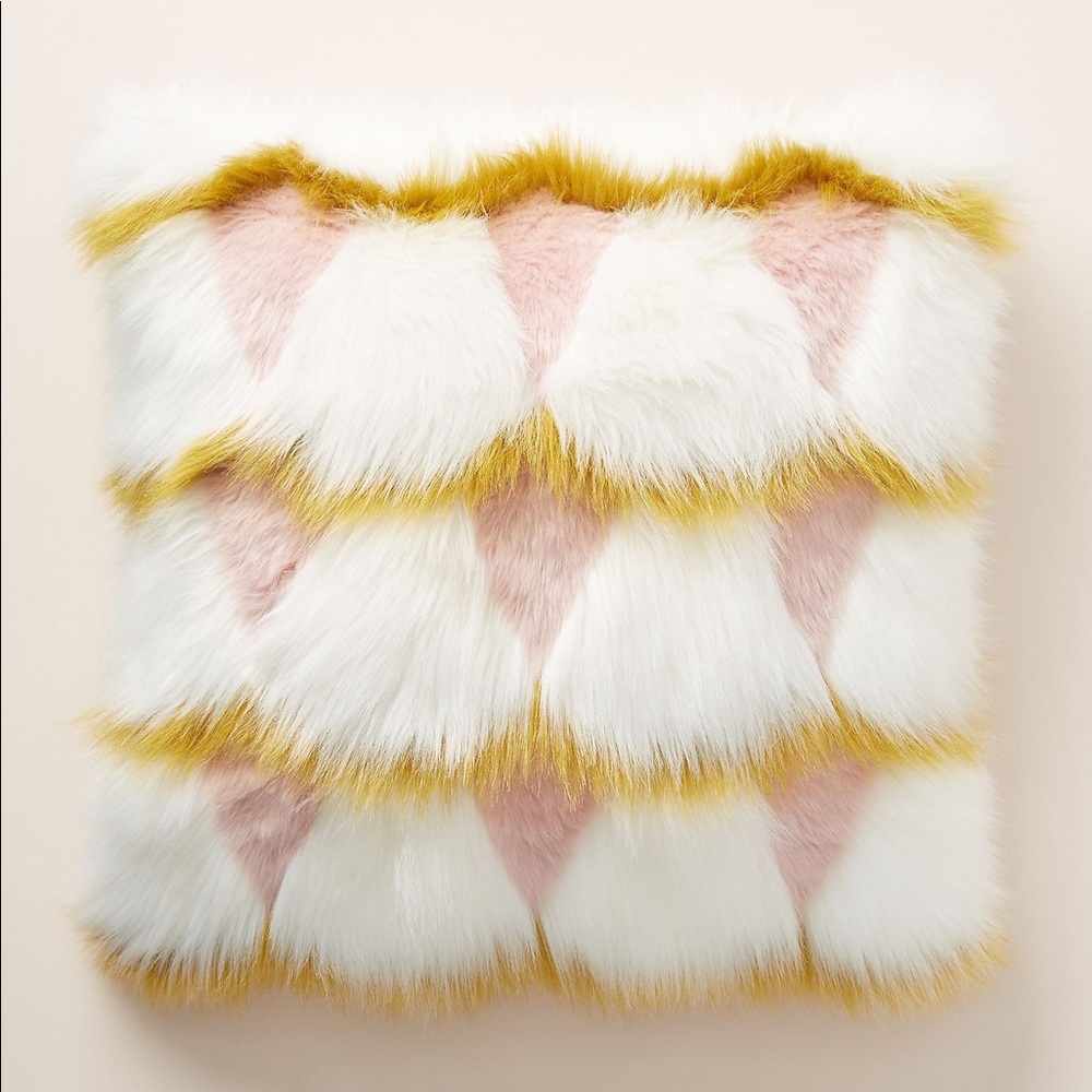 Anthropologie Coren Faux Fur Throw Blanket NEW